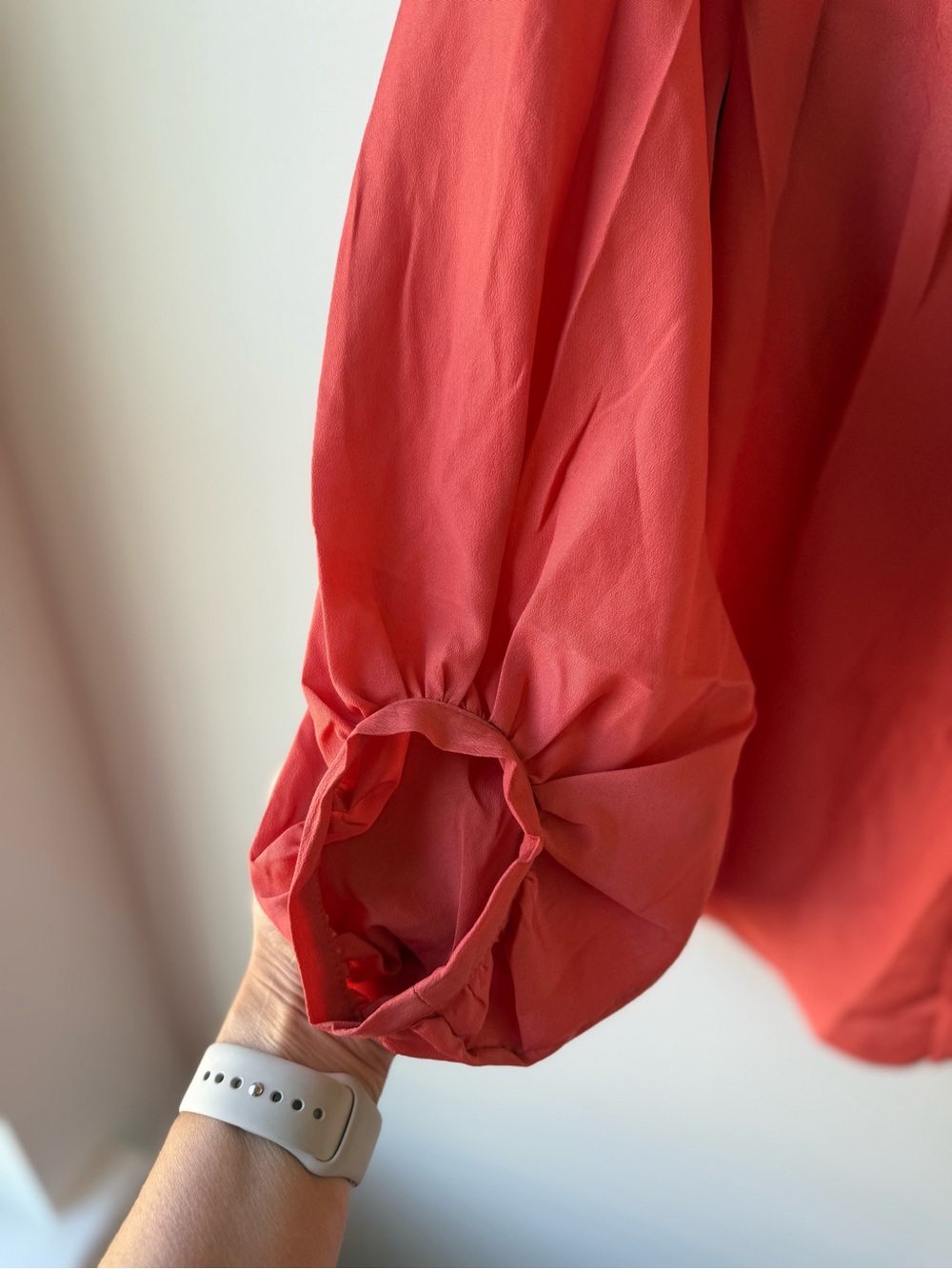 Jennifer Lopez Coral Tie-Neck Blouse - Picture 4 of 5